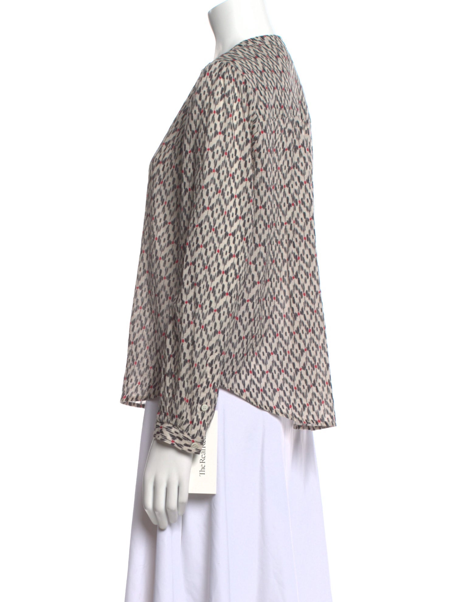 Xirena Printed V-Neck Blouse