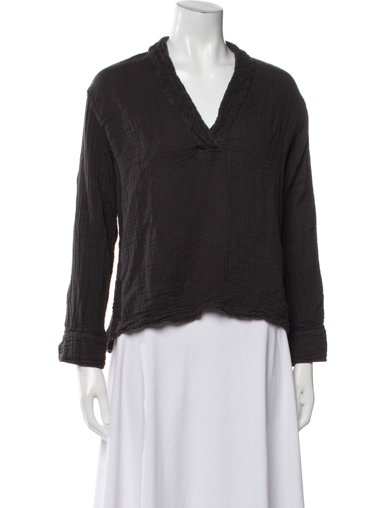 Xirena V-Neck Long Sleeve Blouse