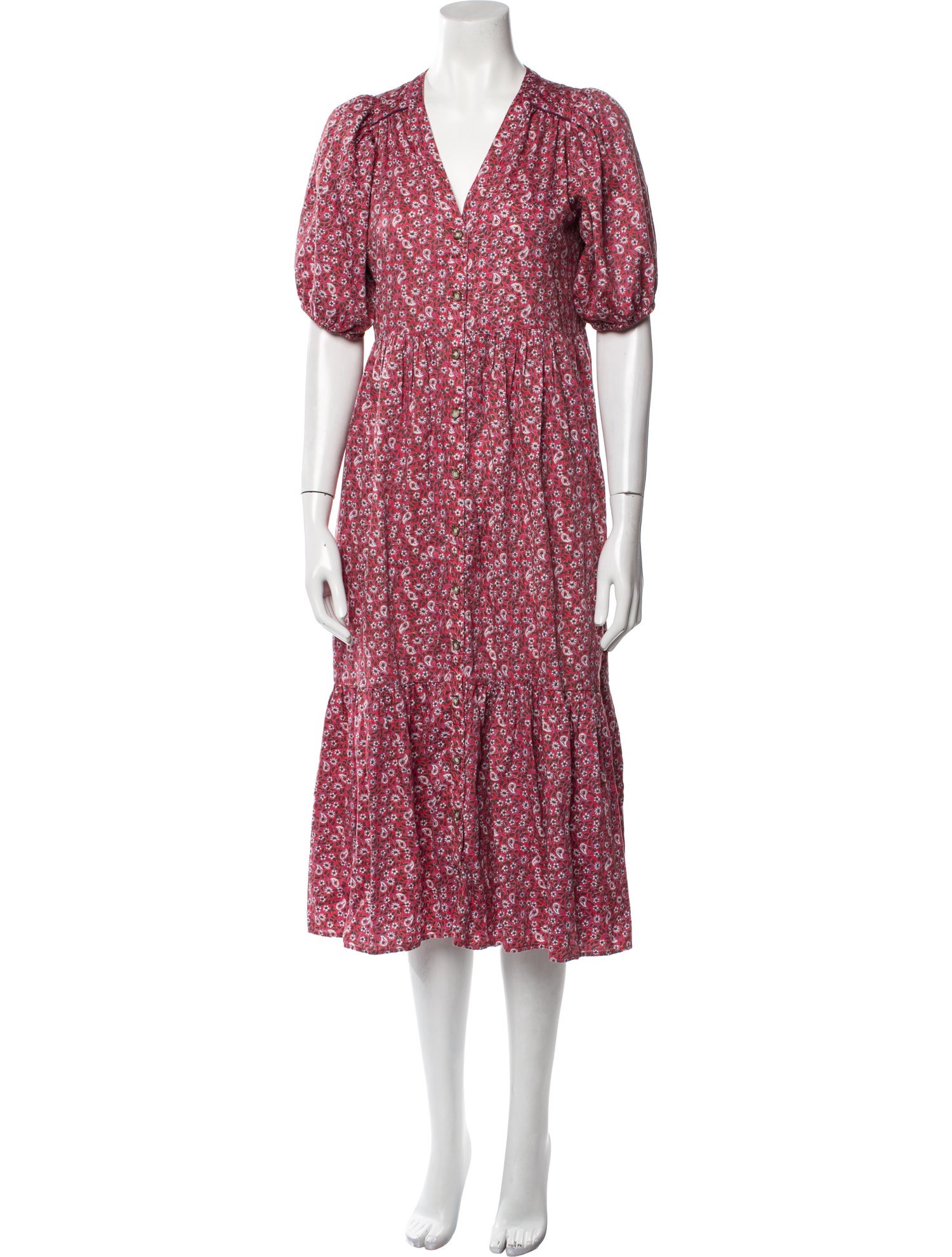 Xirena Floral Print Midi Length Dress