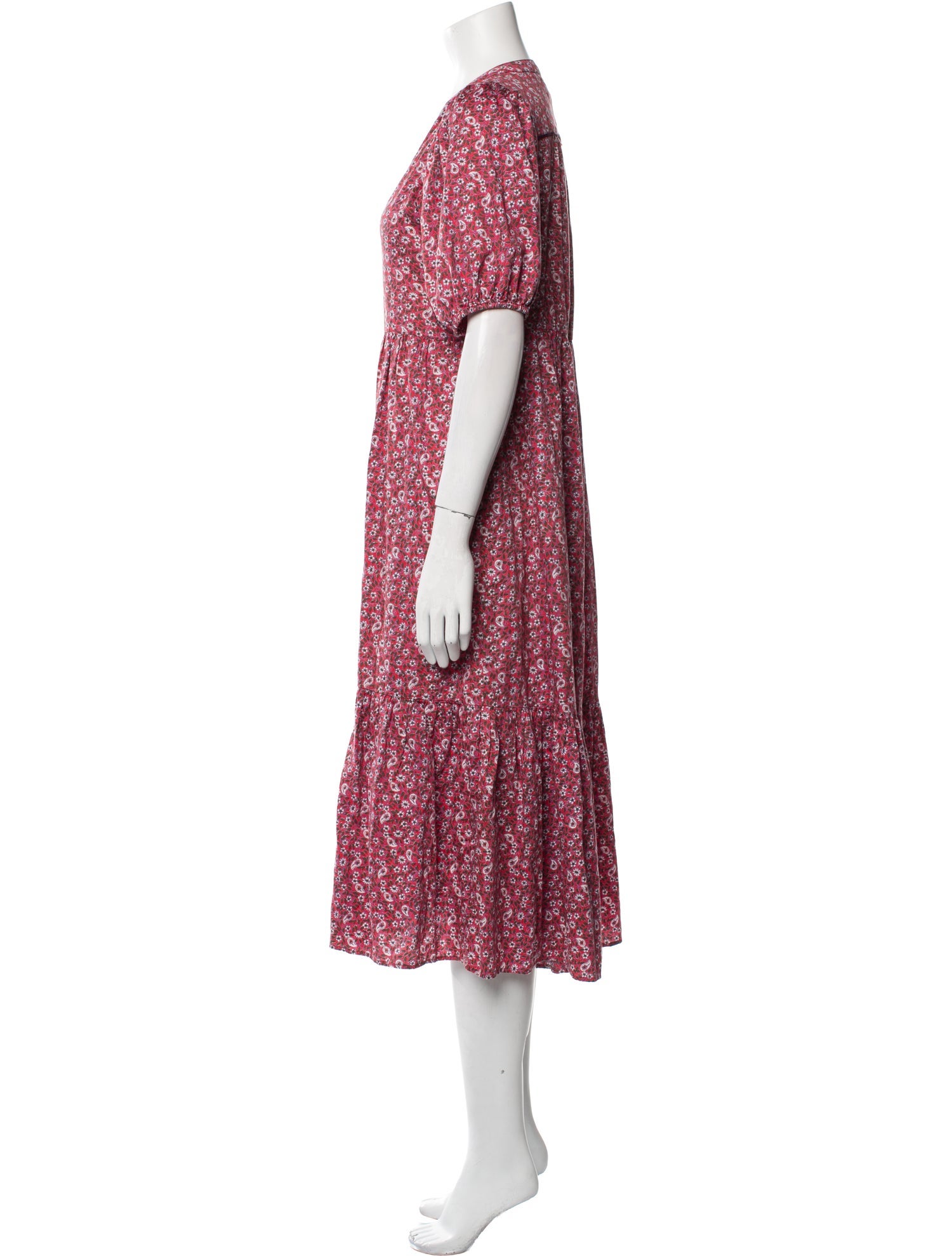 Xirena Floral Print Midi Length Dress