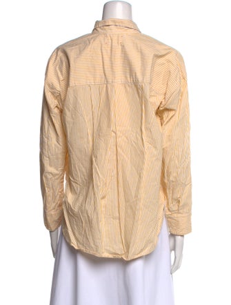 Xirena Striped Long Sleeve Button-Up Top