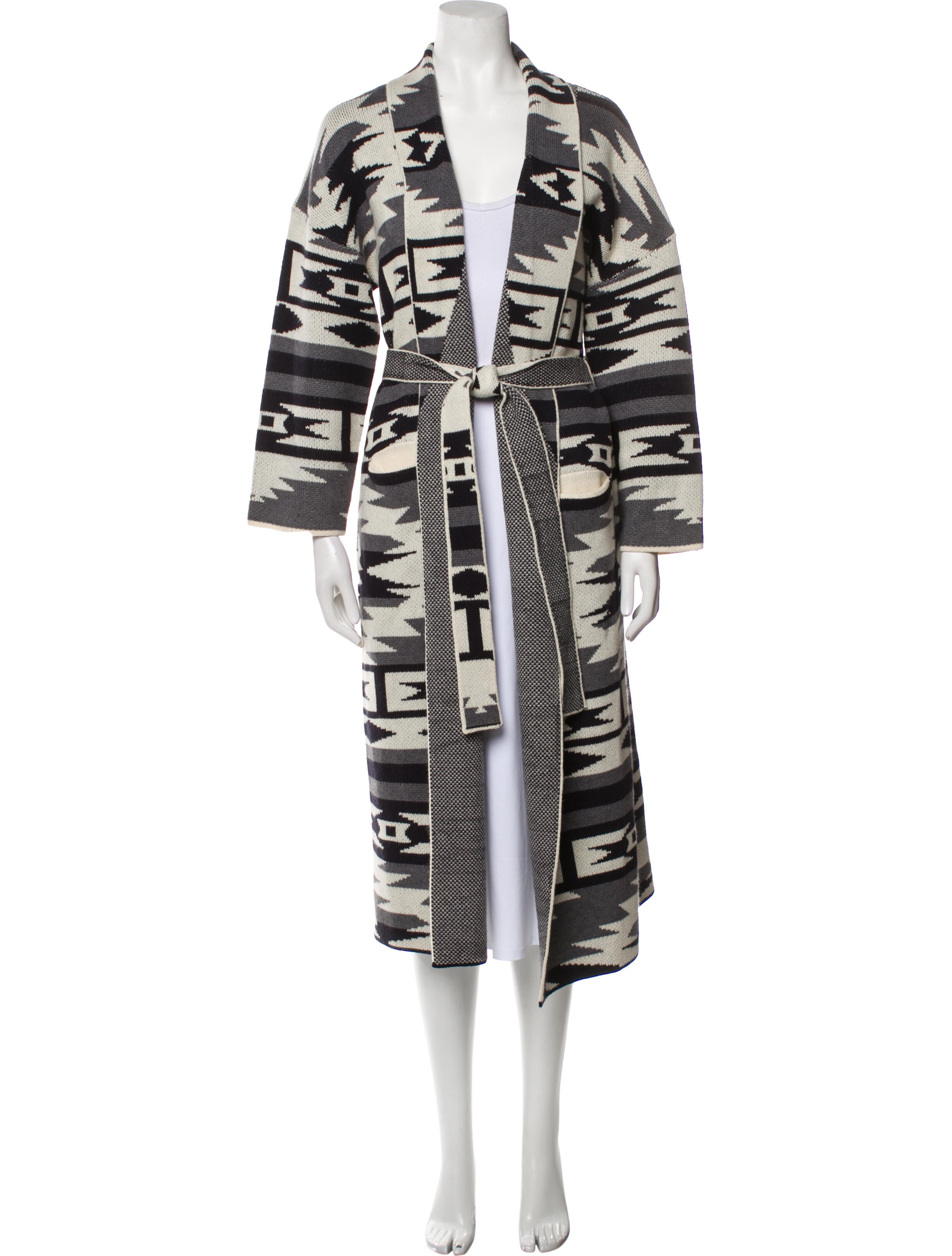 Xirena Printed Plunge Neckline Sweater