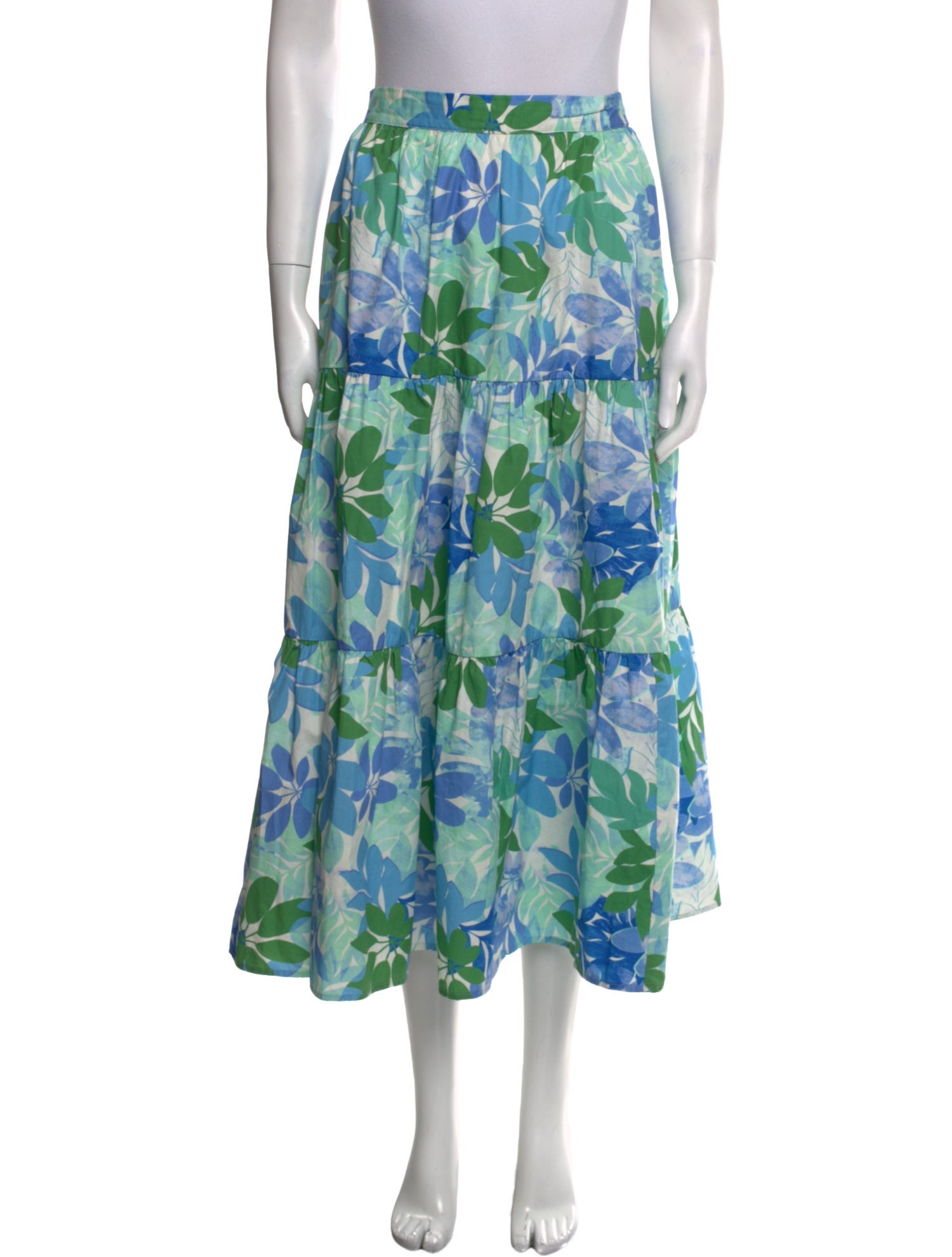 Xirena Floral Print Midi Length Skirt