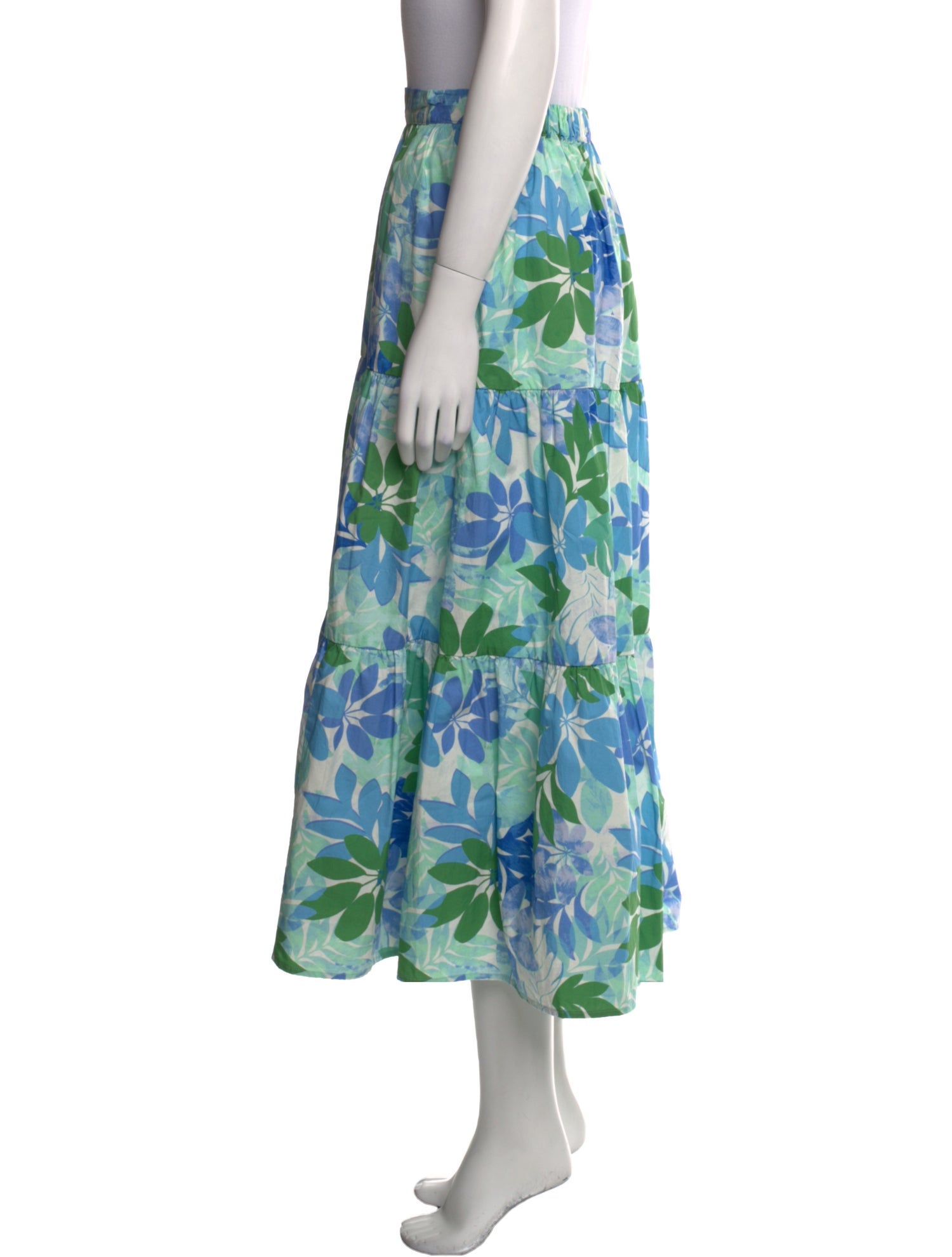 Xirena Floral Print Midi Length Skirt