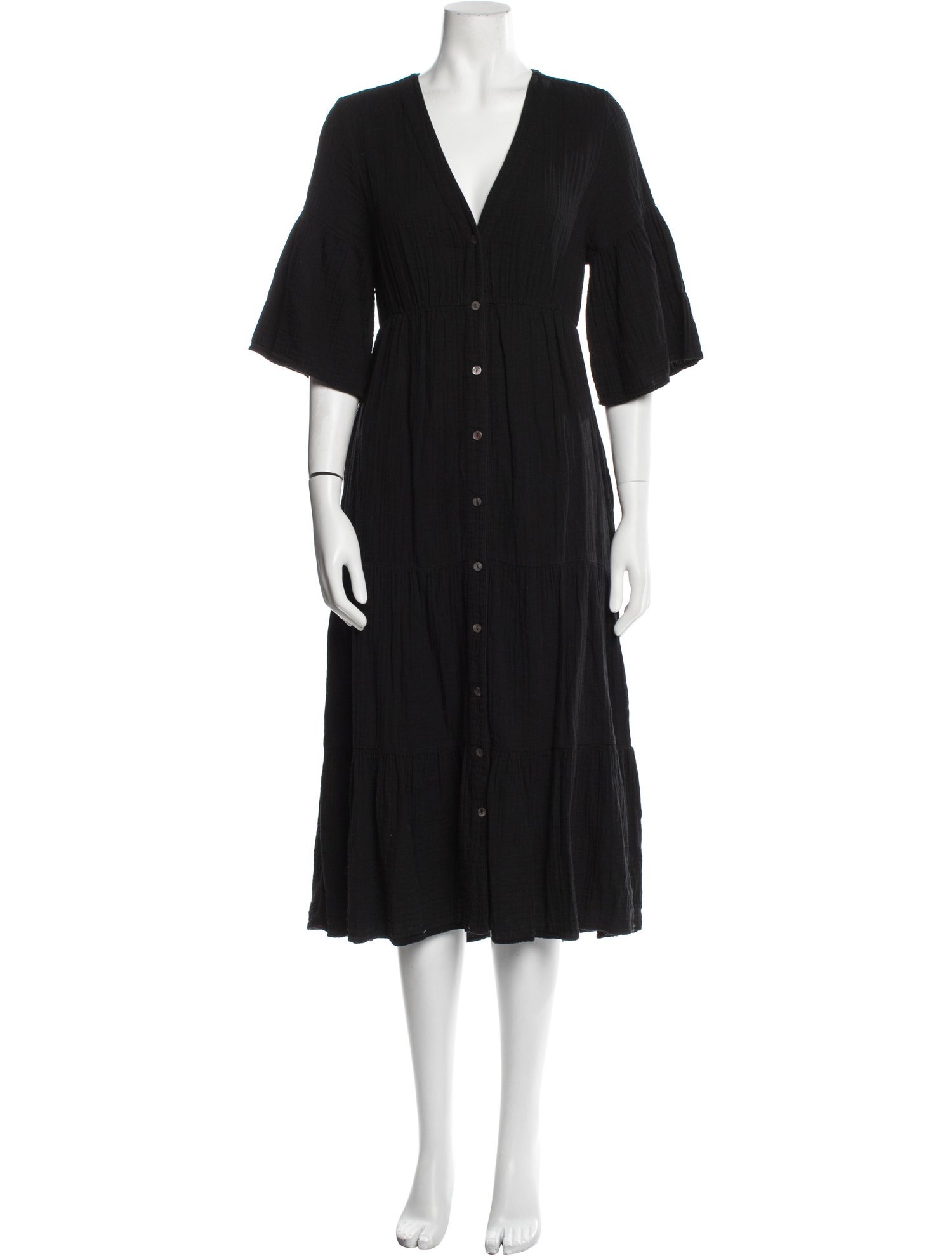 Xirena V-Neck Midi Length Dress