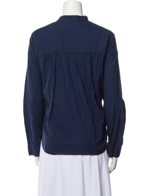 Xirena Mock Neck Long Sleeve Button-Up Top