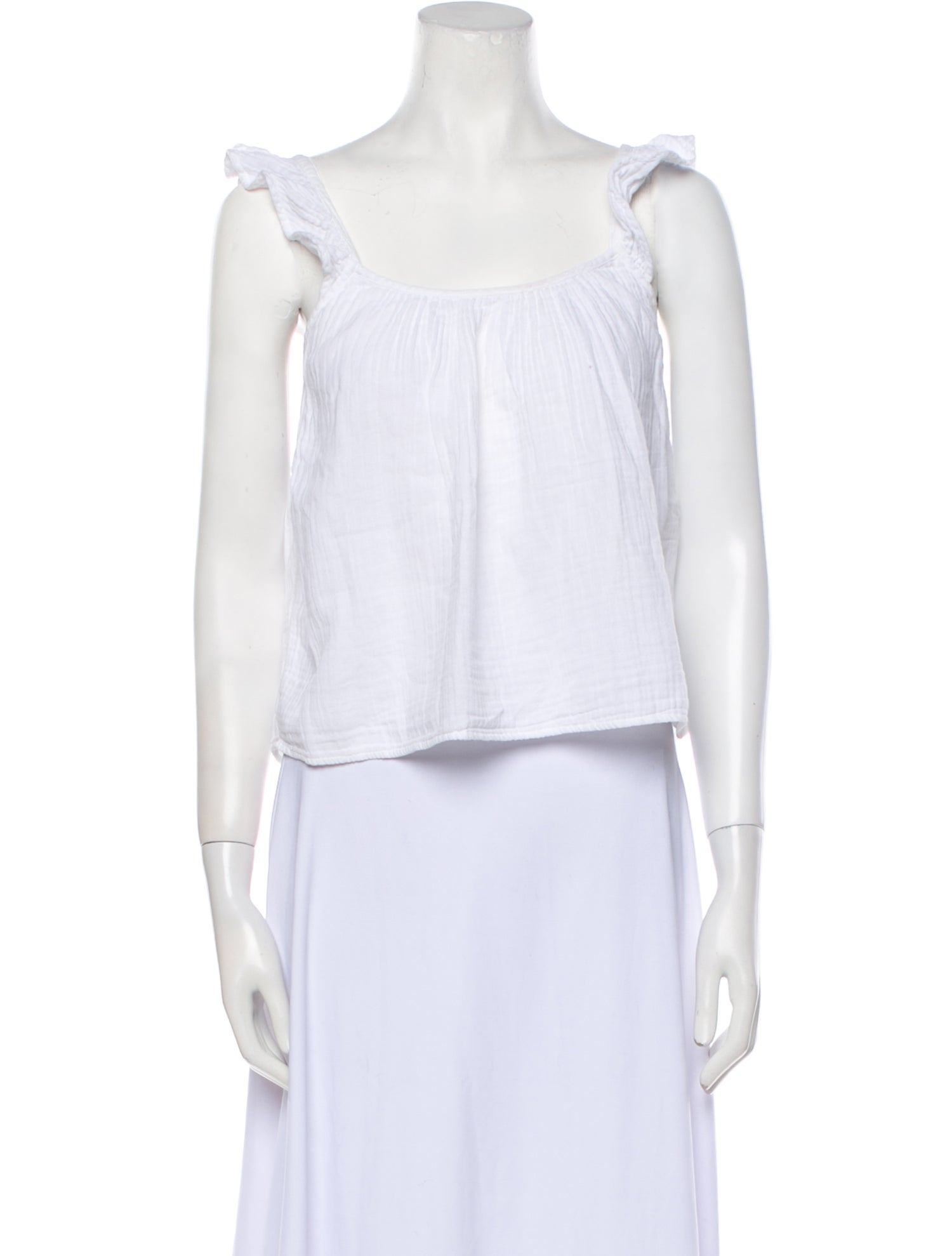 Xirena Square Neckline Sleeveless Crop Top