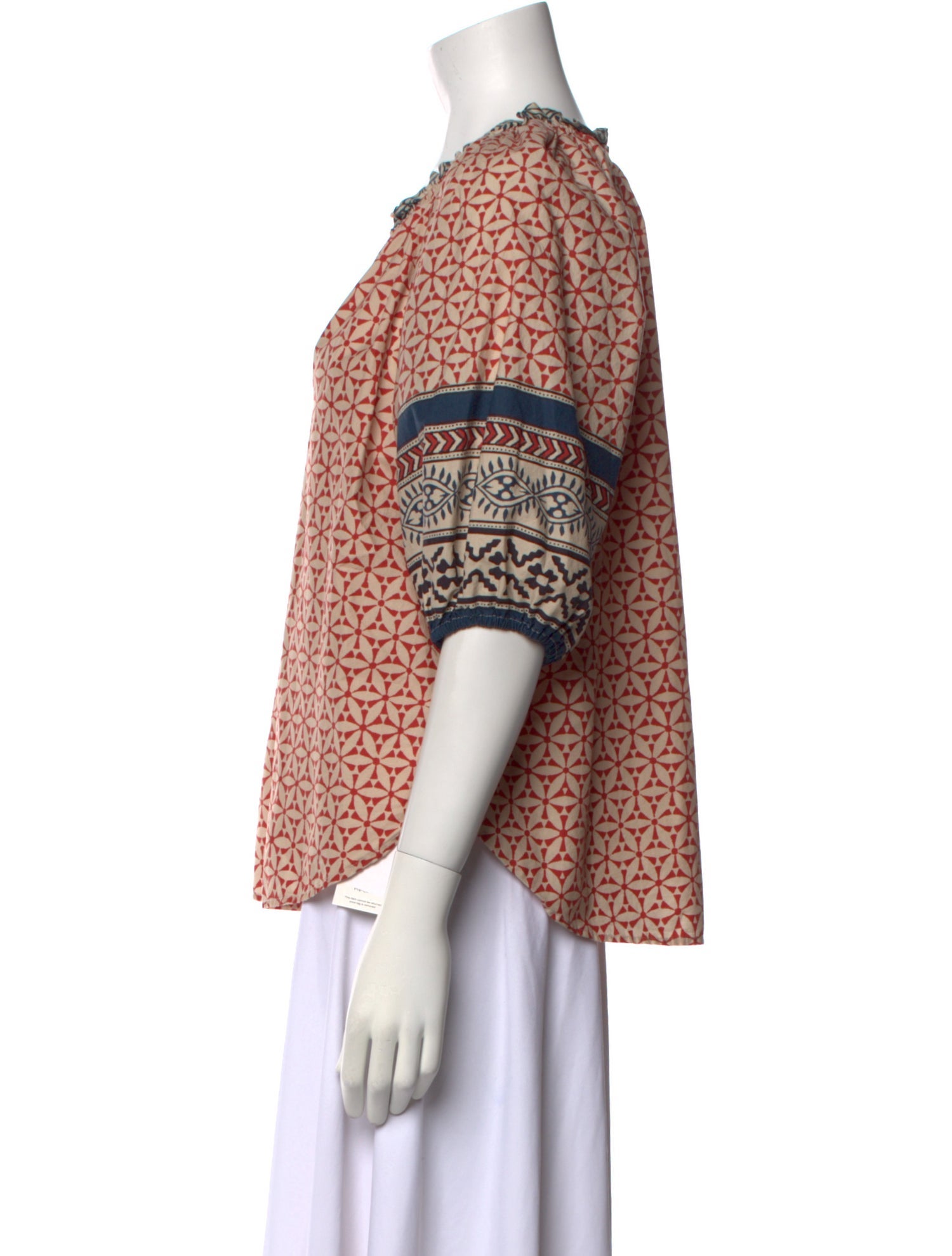 Xirena Printed V-Neck Blouse