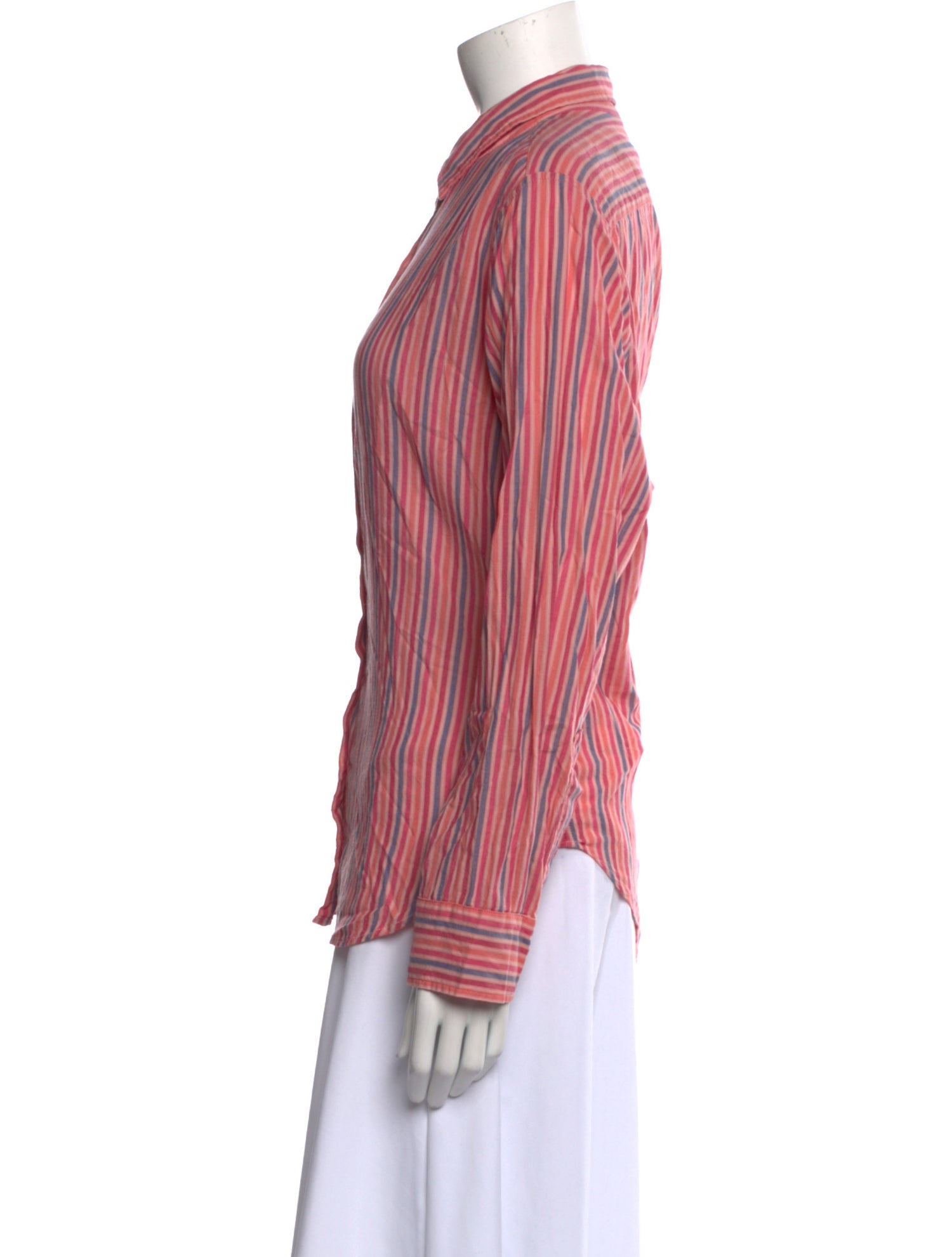 Xirena Striped Long Sleeve Button-Up Top