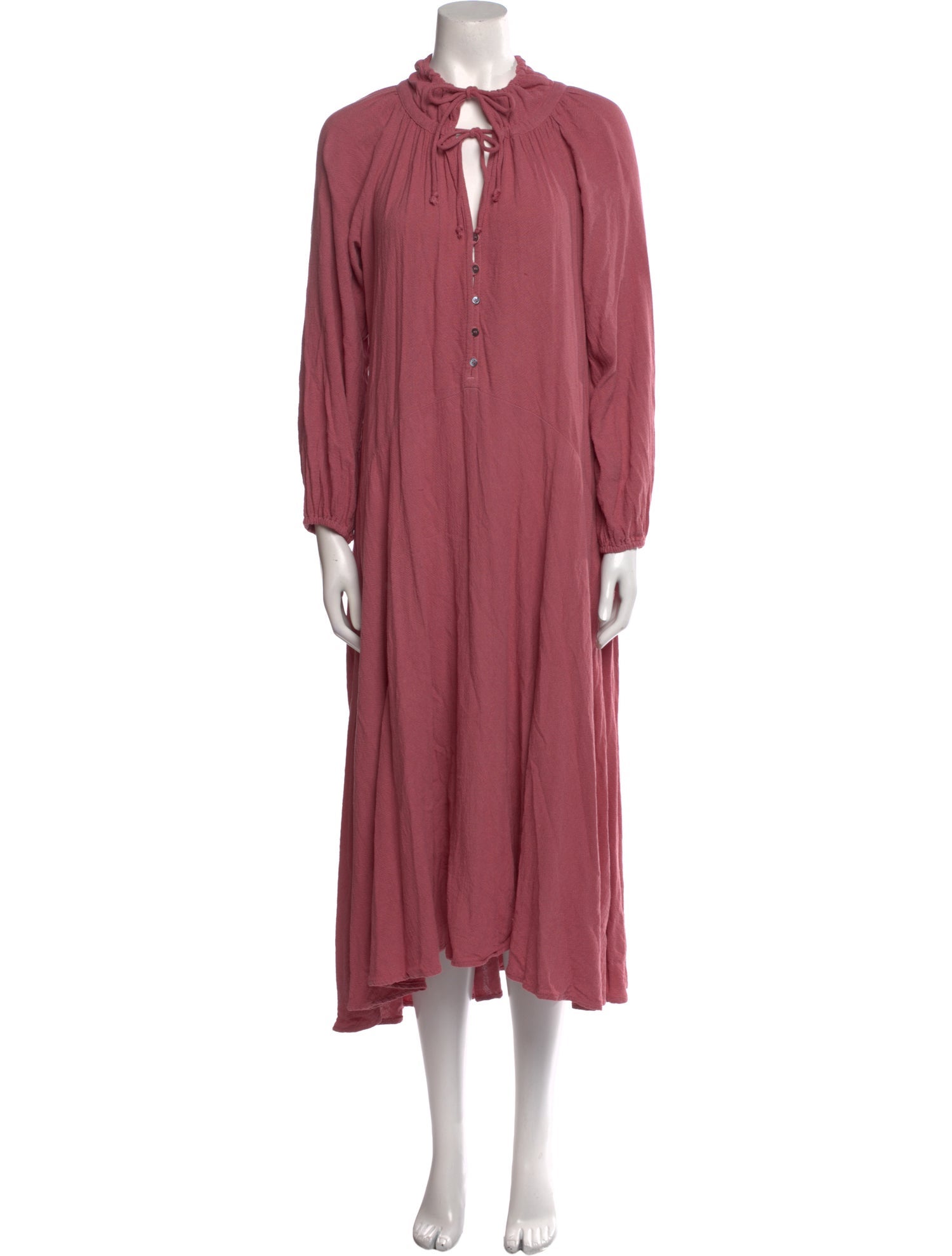 Xirena Tie Neck Midi Length Dress