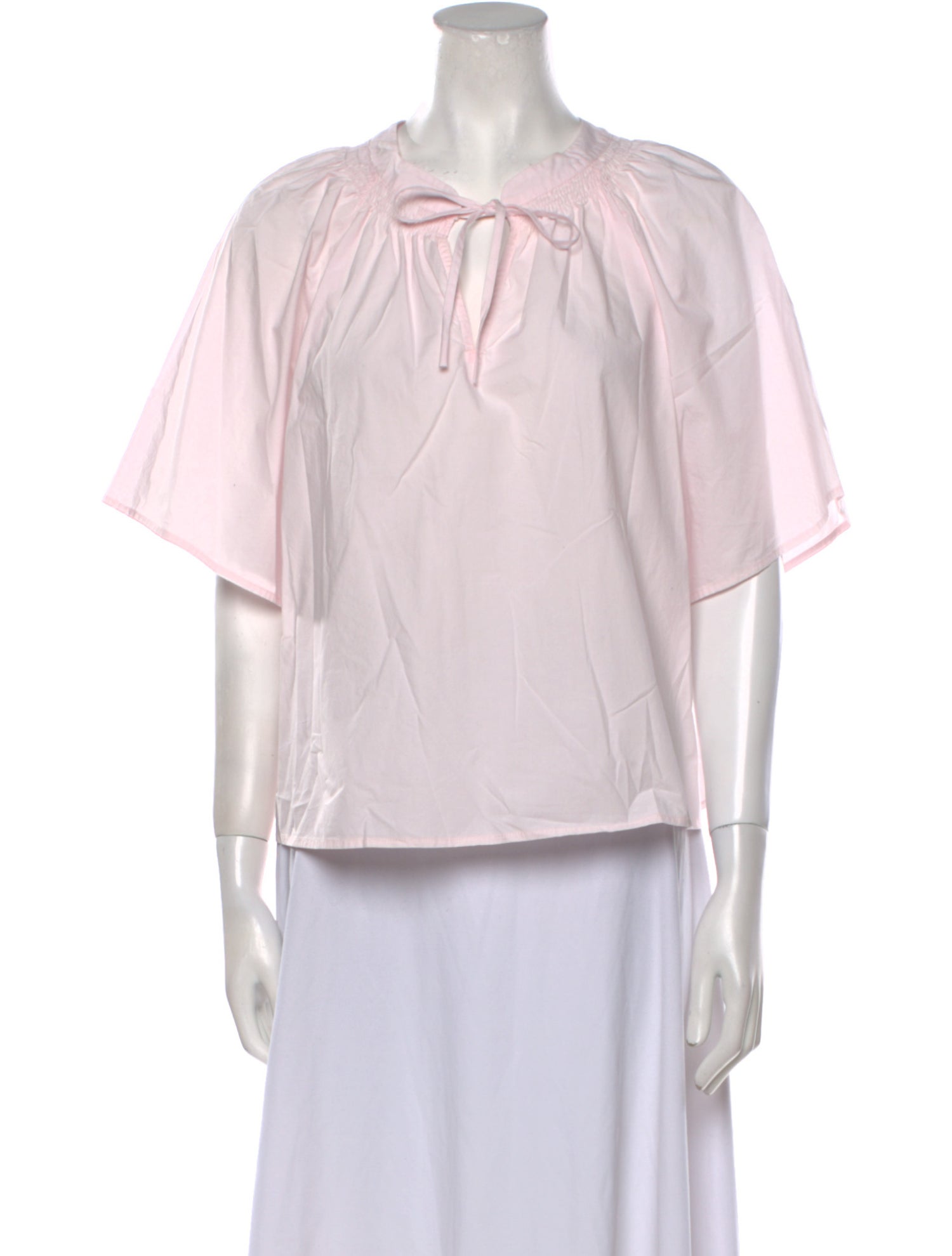 Xirena Tie Neck Three-Quarter Sleeve Blouse