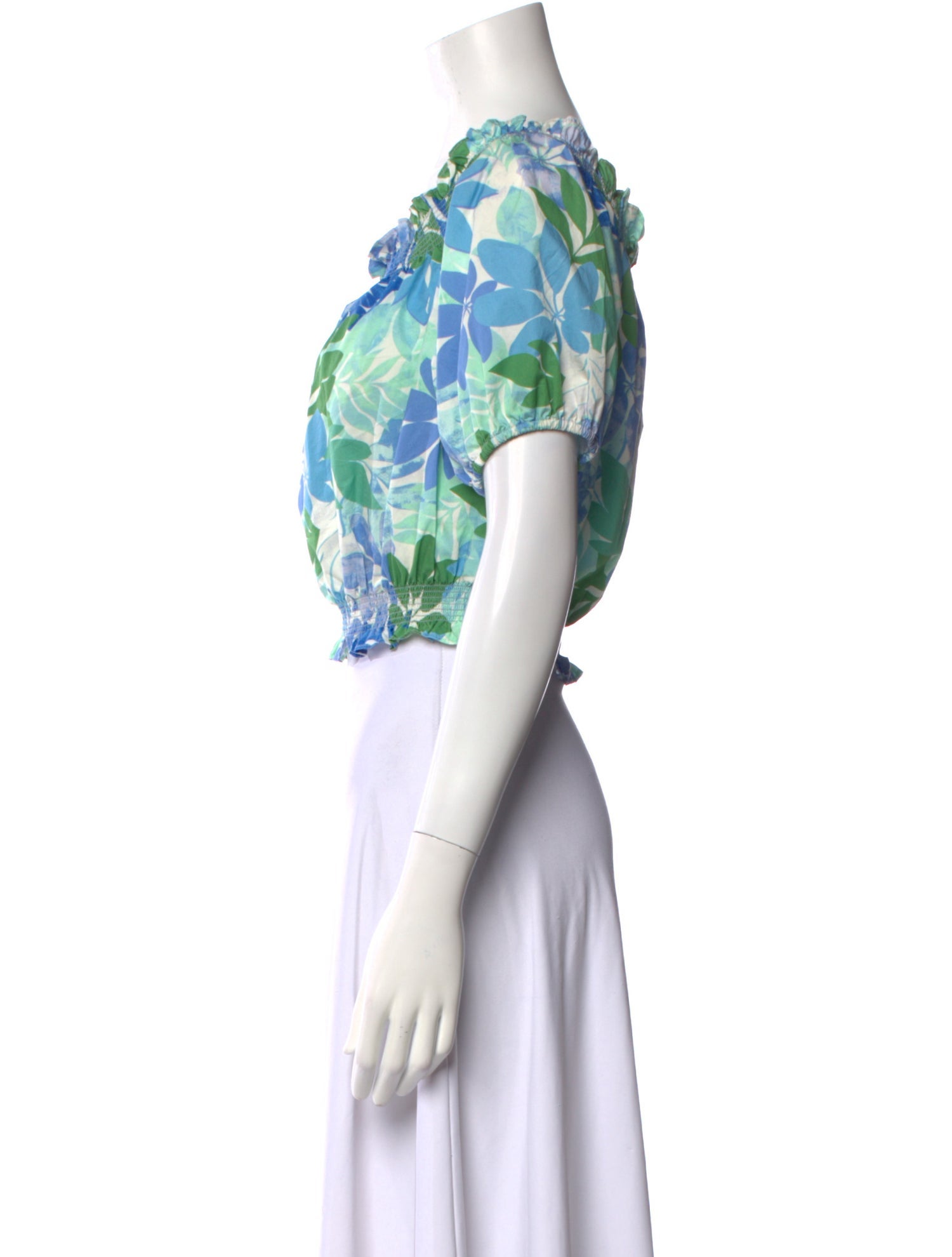 Xirena Floral Print Scoop Neck Crop Top