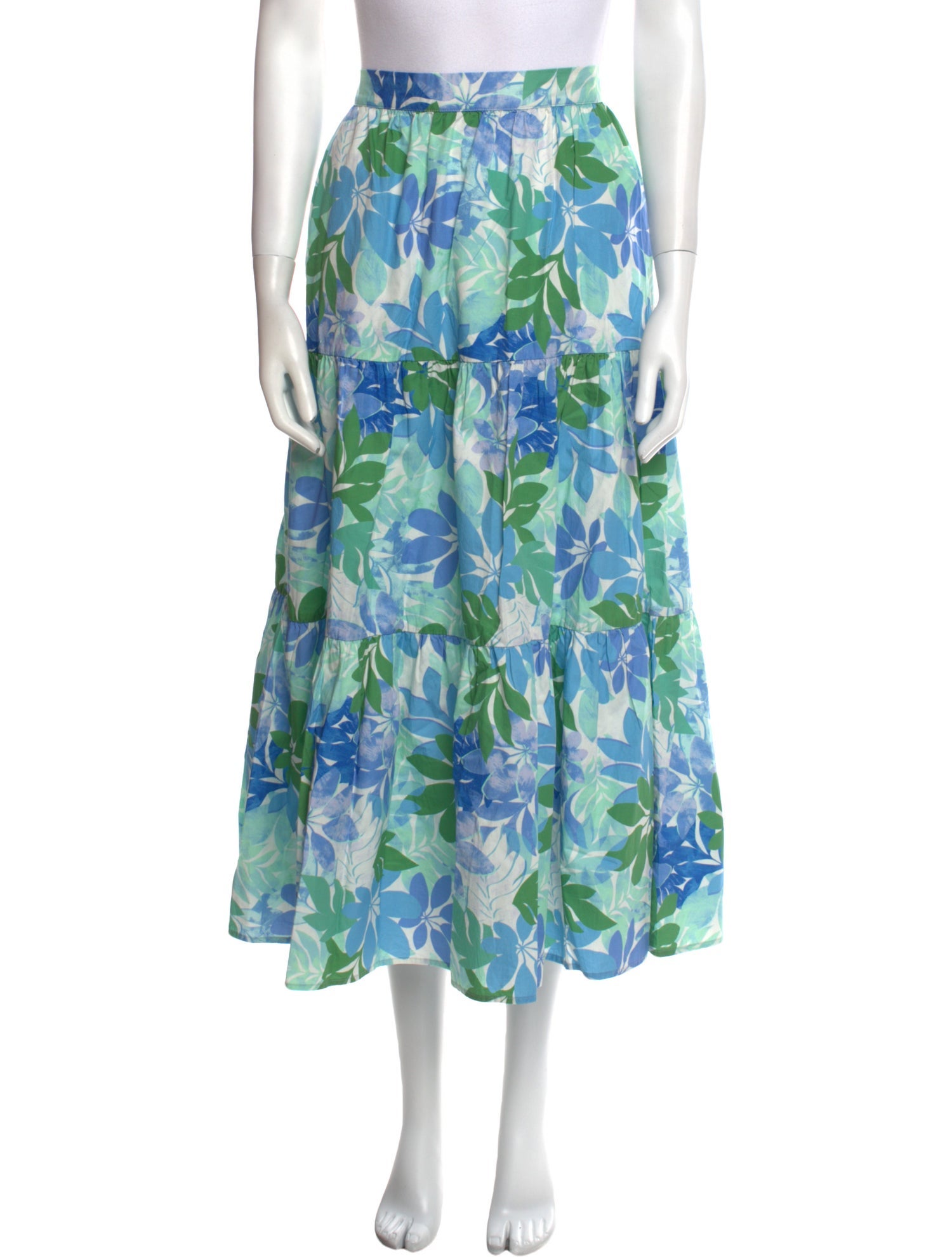 Xirena Floral Print Midi Length Skirt