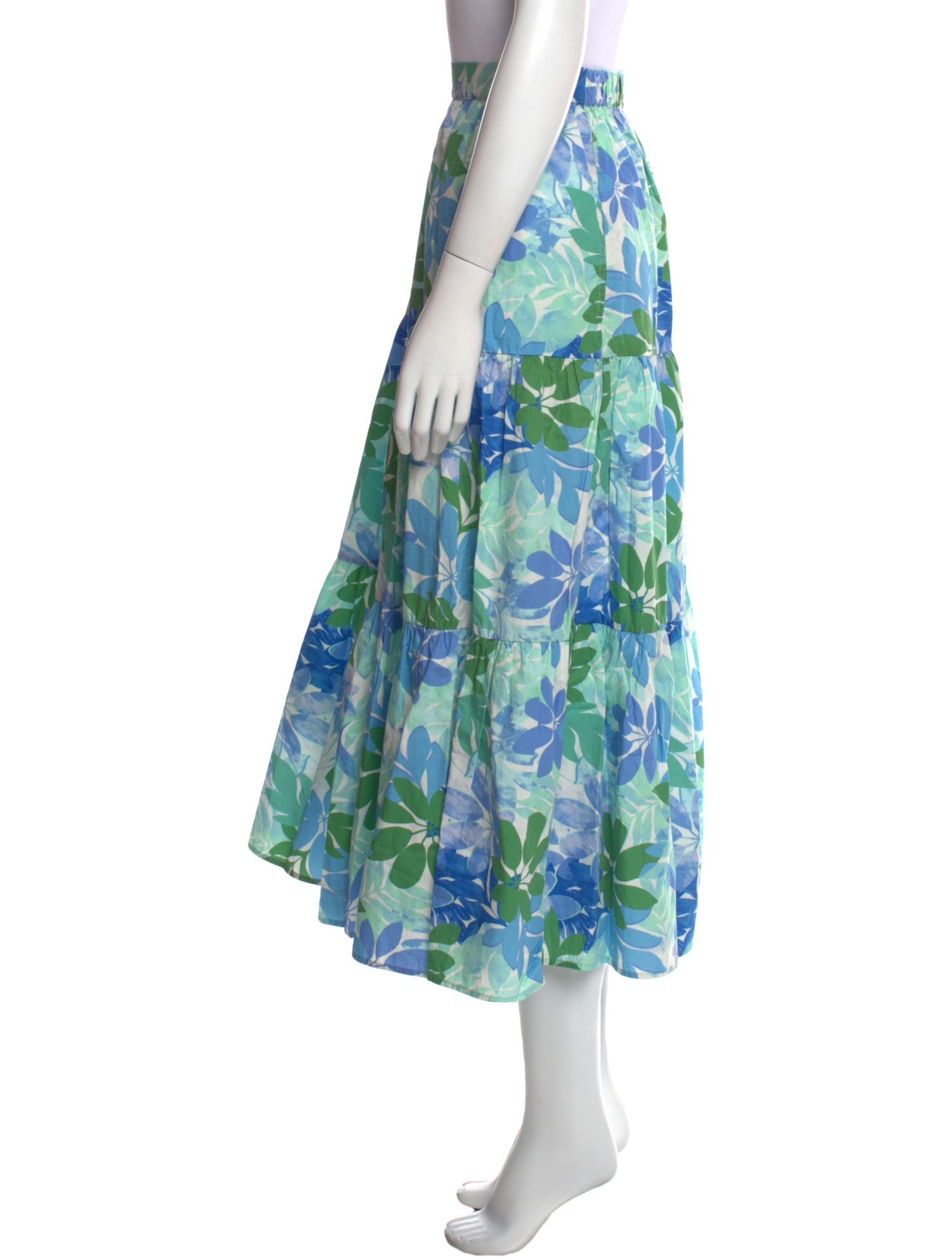 Xirena Floral Print Midi Length Skirt