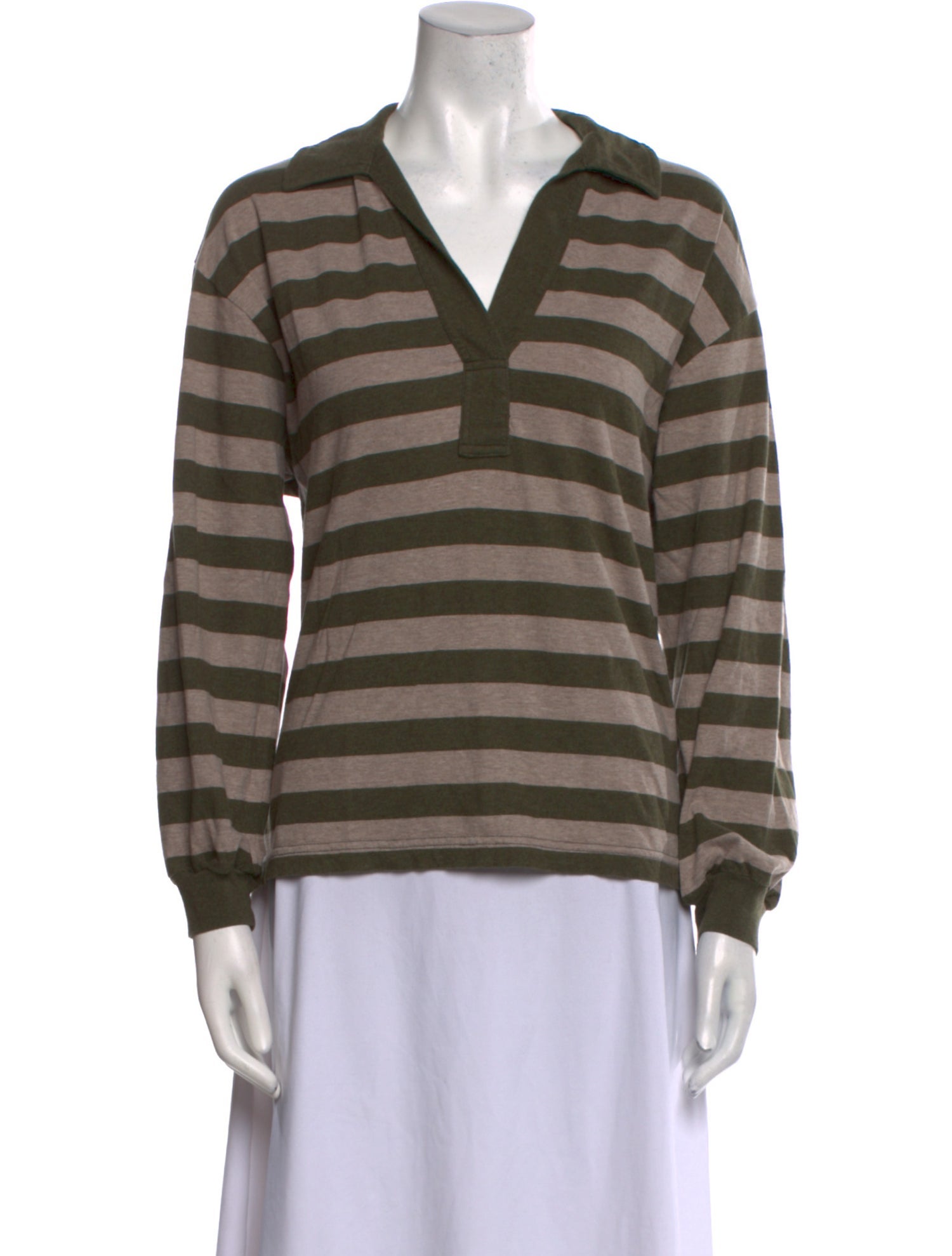Xirena Striped Long Sleeve Polo