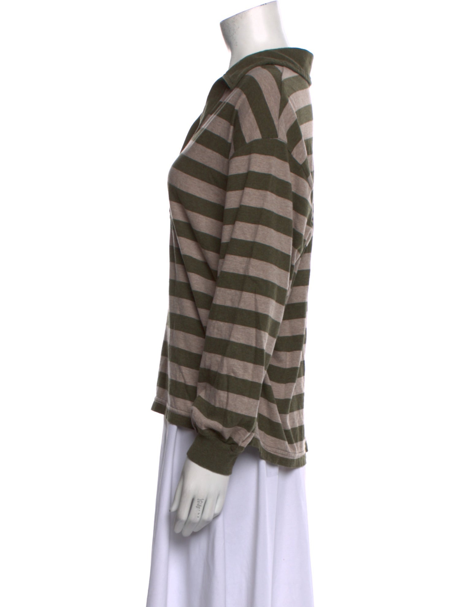 Xirena Striped Long Sleeve Polo