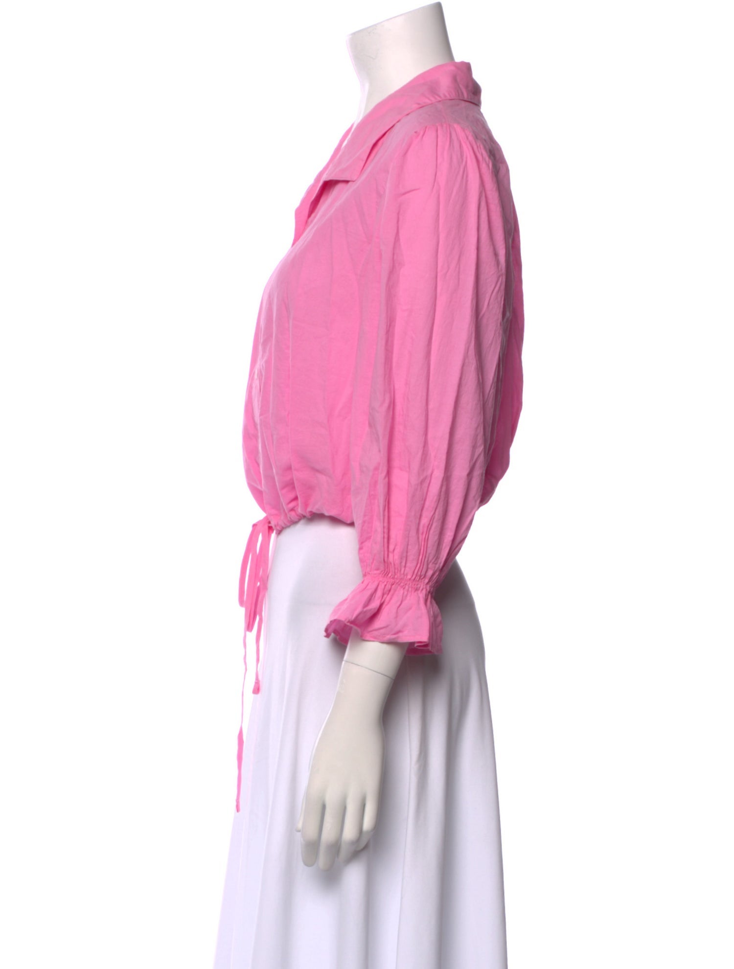 Xirena Three-Quarter Sleeve Crop Top
