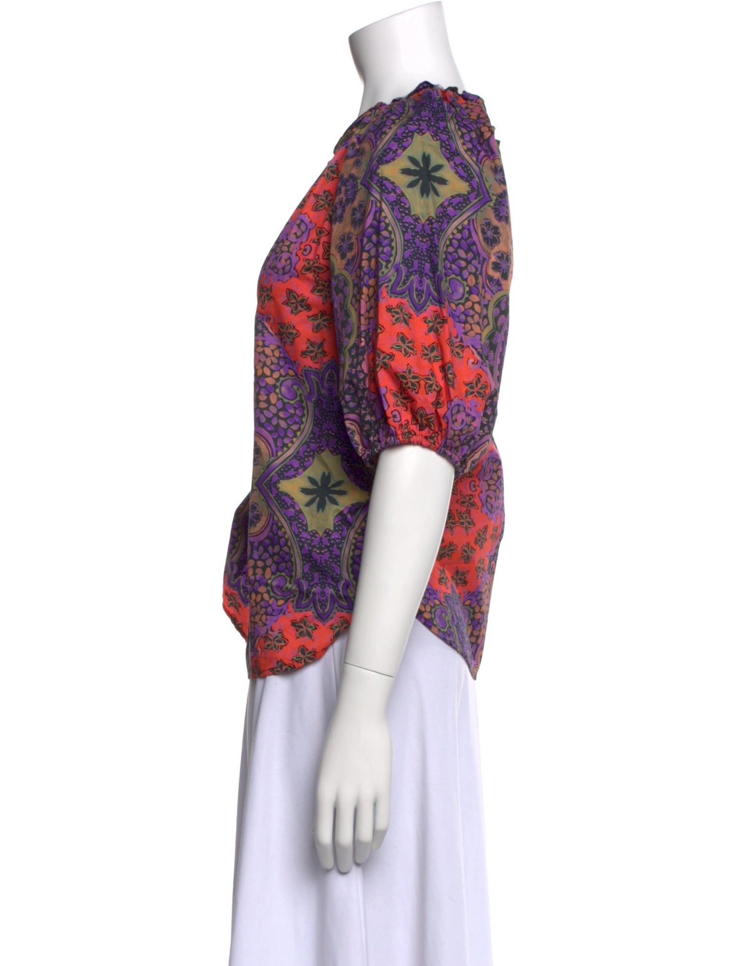 Xirena Paisley Print V-Neck Blouse