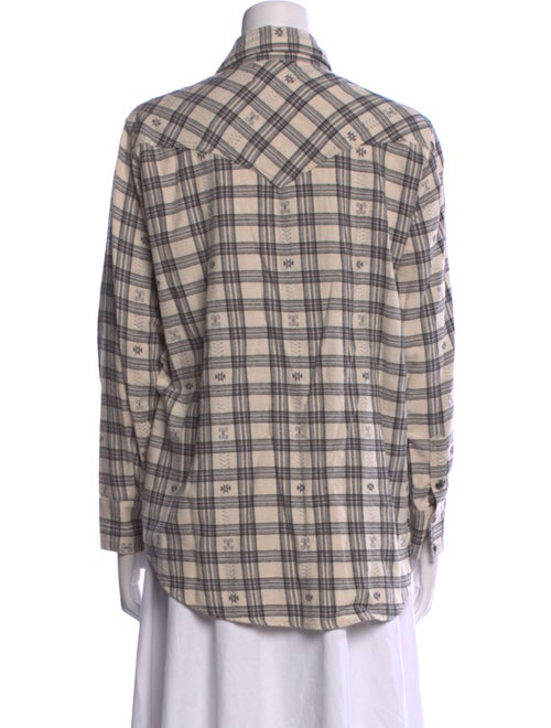 Xirena Plaid Print Long Sleeve Button-Up Top