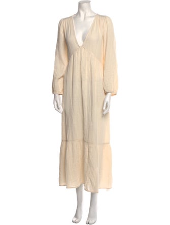 Xirena Plunge Neckline Long Dress