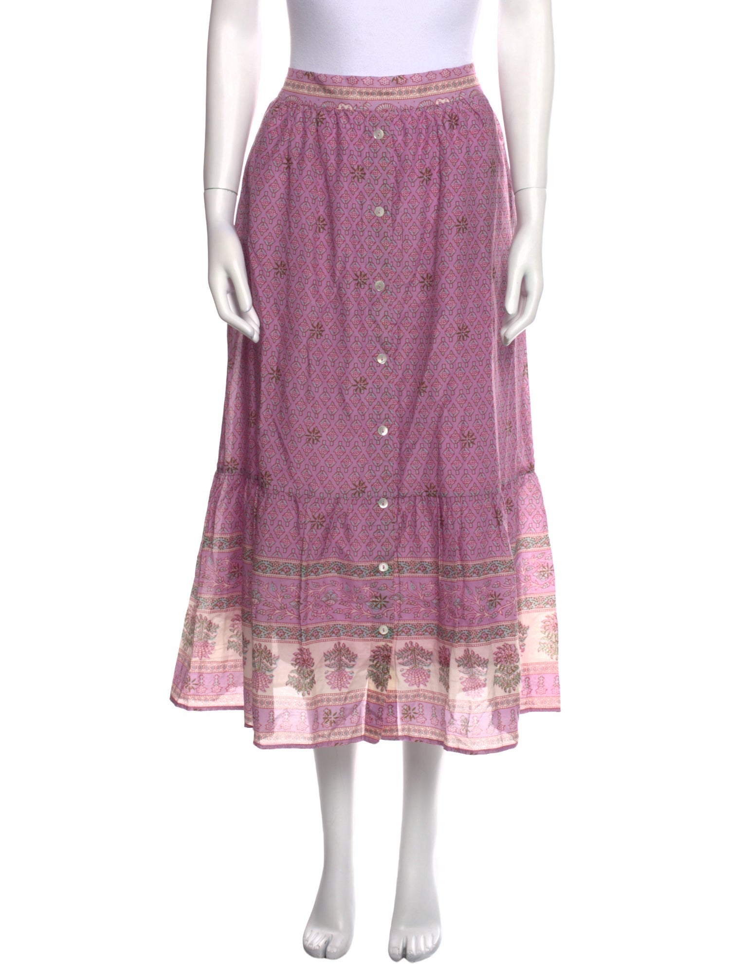 Xirena Printed Midi Length Skirt w/ Tags