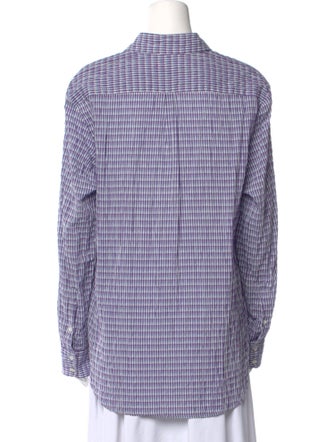 Xirena Plaid Print Long Sleeve Button-Up Top