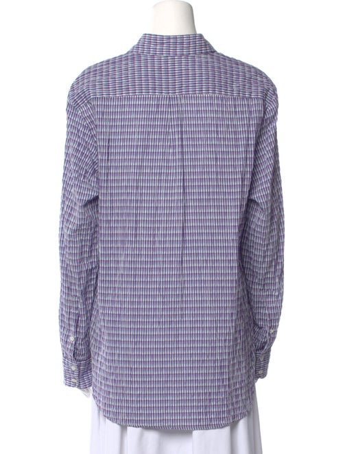 Xirena Plaid Print Long Sleeve Button-Up Top