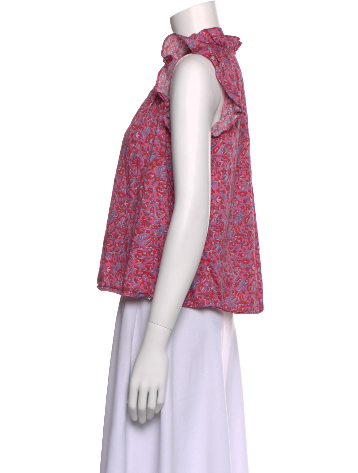 Xirena Floral Print V-Neck Crop Top