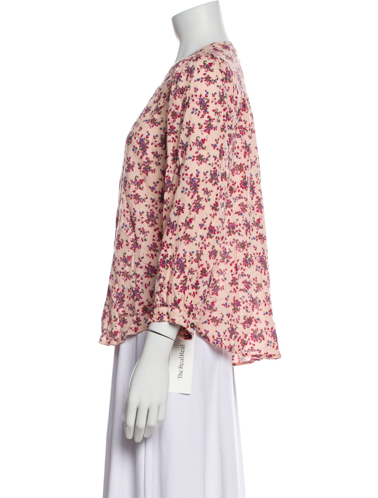 Xirena Floral Print Crew Neck Blouse