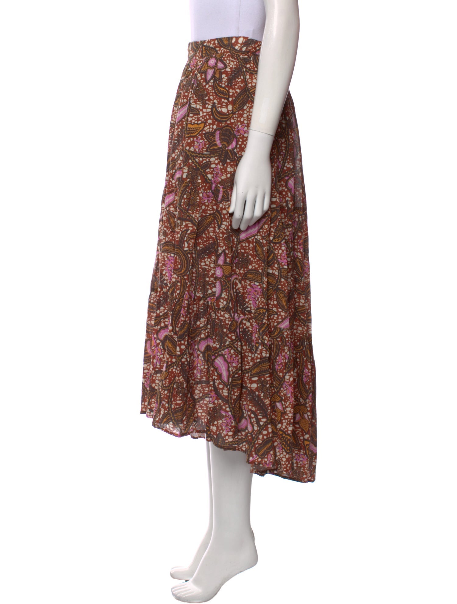 Xirena Printed Midi Length Skirt