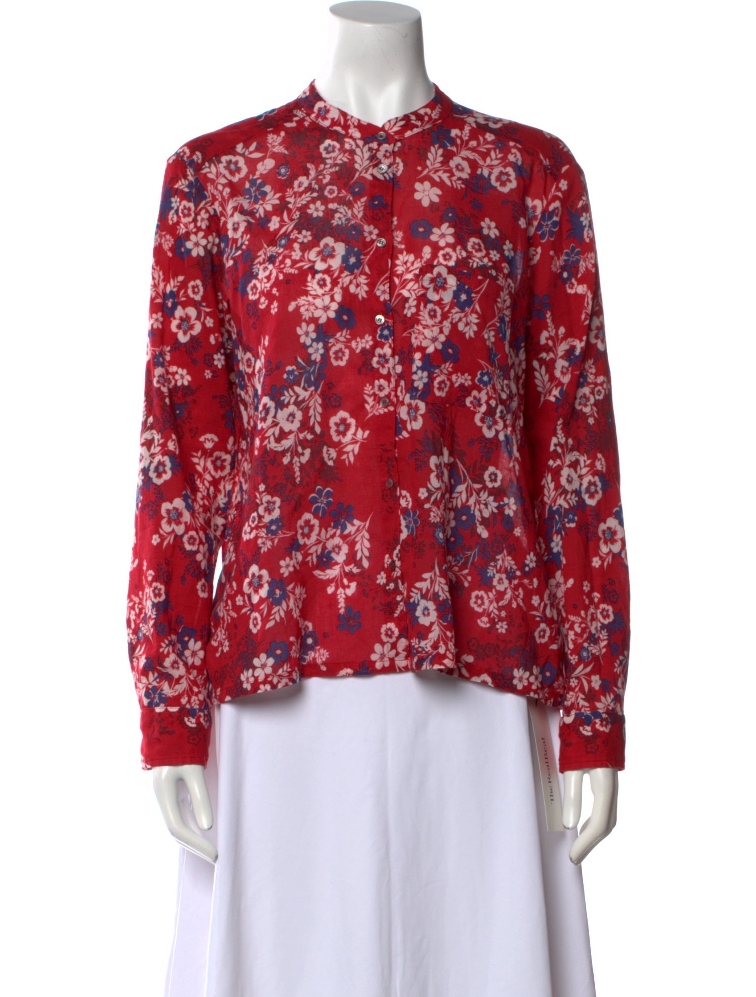 Xirena Floral Print Crew Neck Blouse