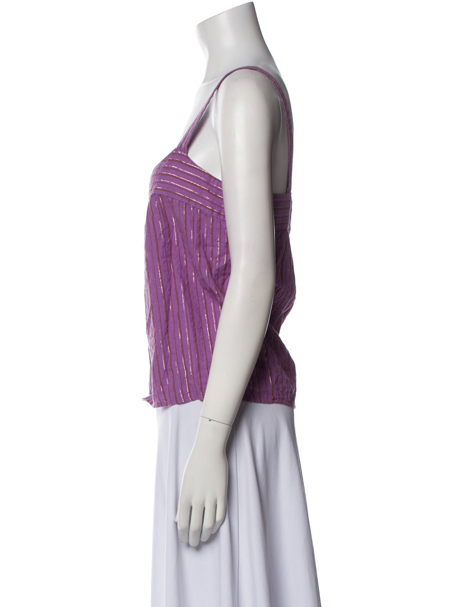 Xirena Striped Square Neckline Crop Top