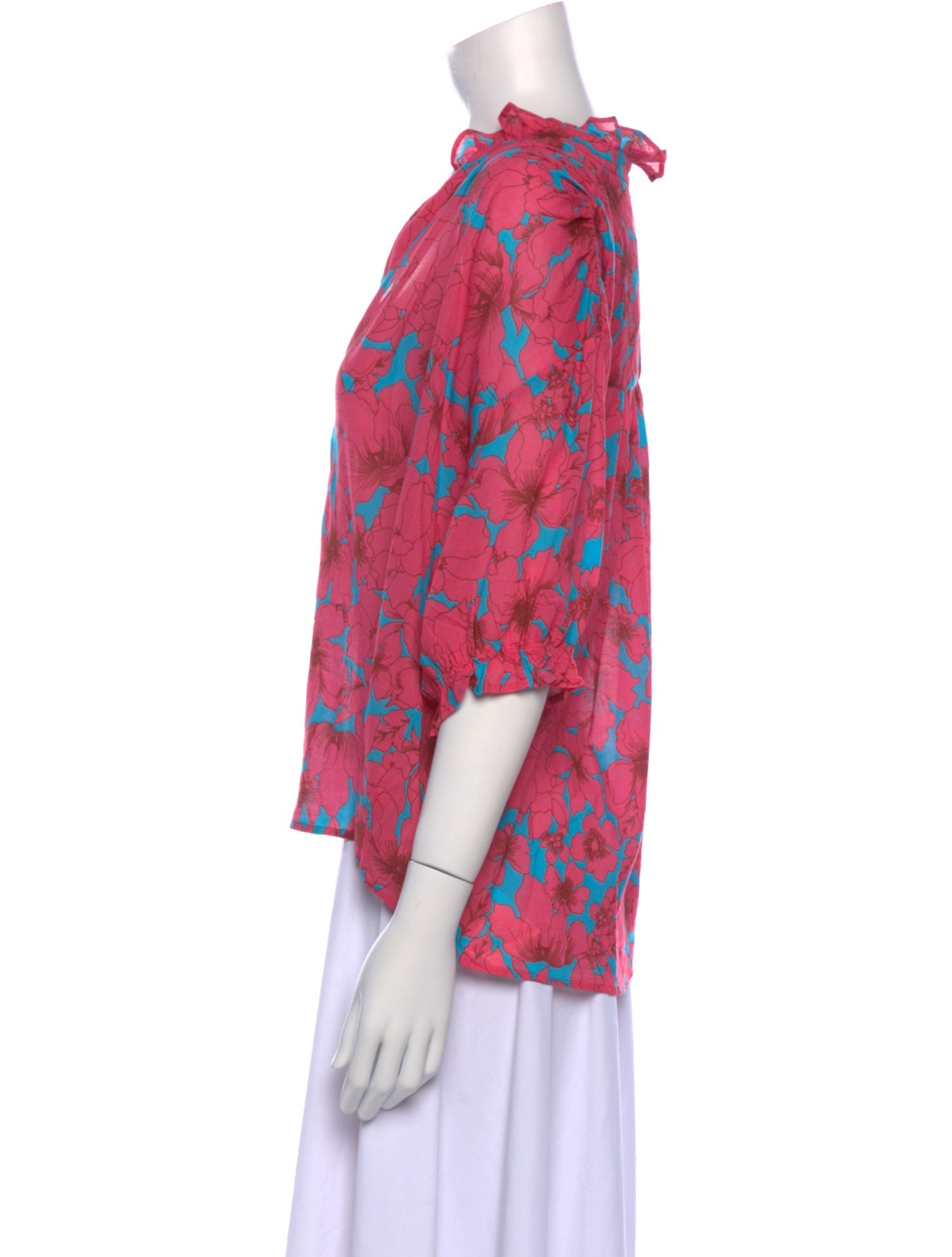 Xirena Floral Print V-Neck Blouse w/ Tags