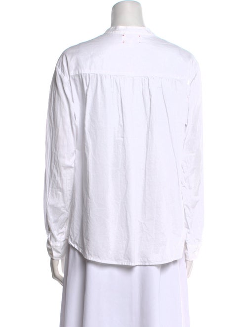 Xirena Mock Neck Long Sleeve Button-Up Top