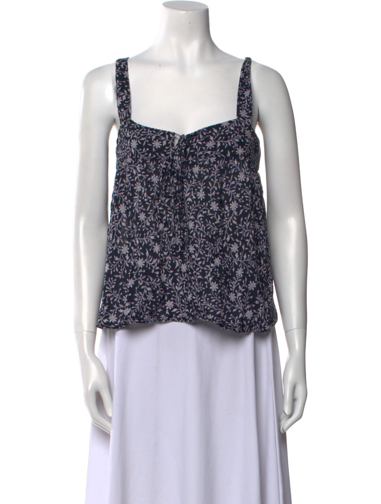 Xirena Floral Print Square Neckline Top