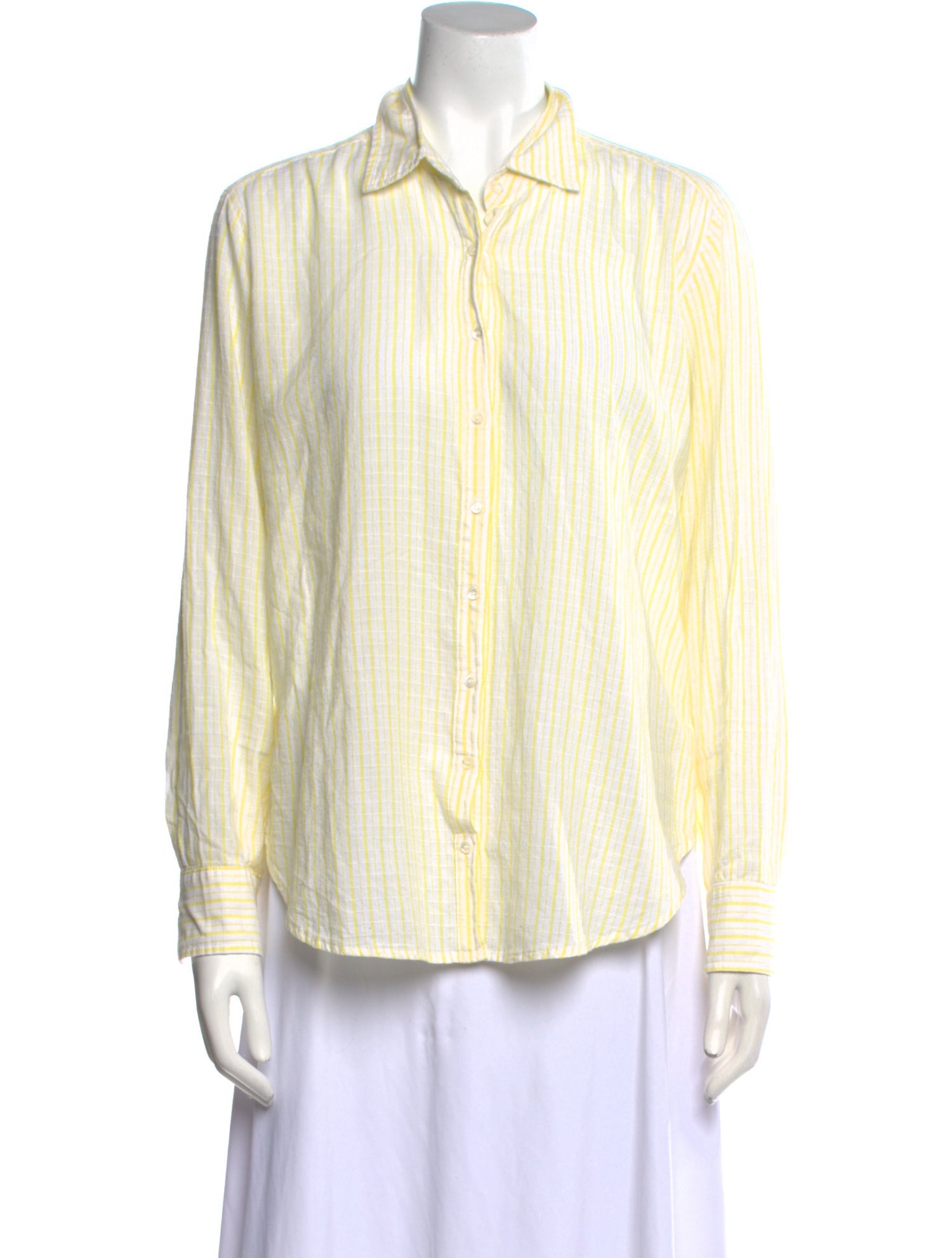 Xirena Striped Long Sleeve Button-Up Top