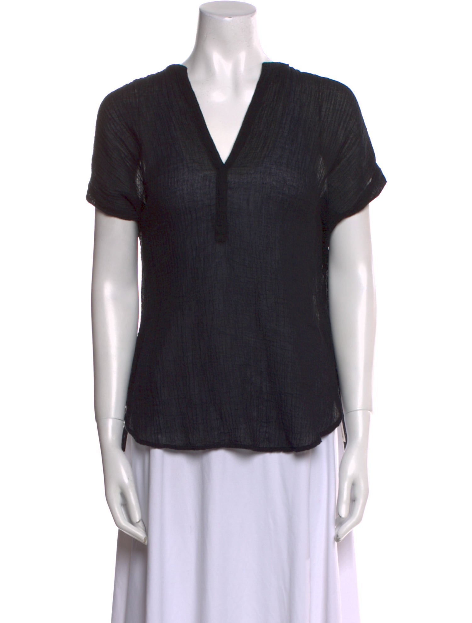 Xirena V-Neck Short Sleeve Blouse