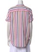 Xirena Striped Short Sleeve Button-Up Top