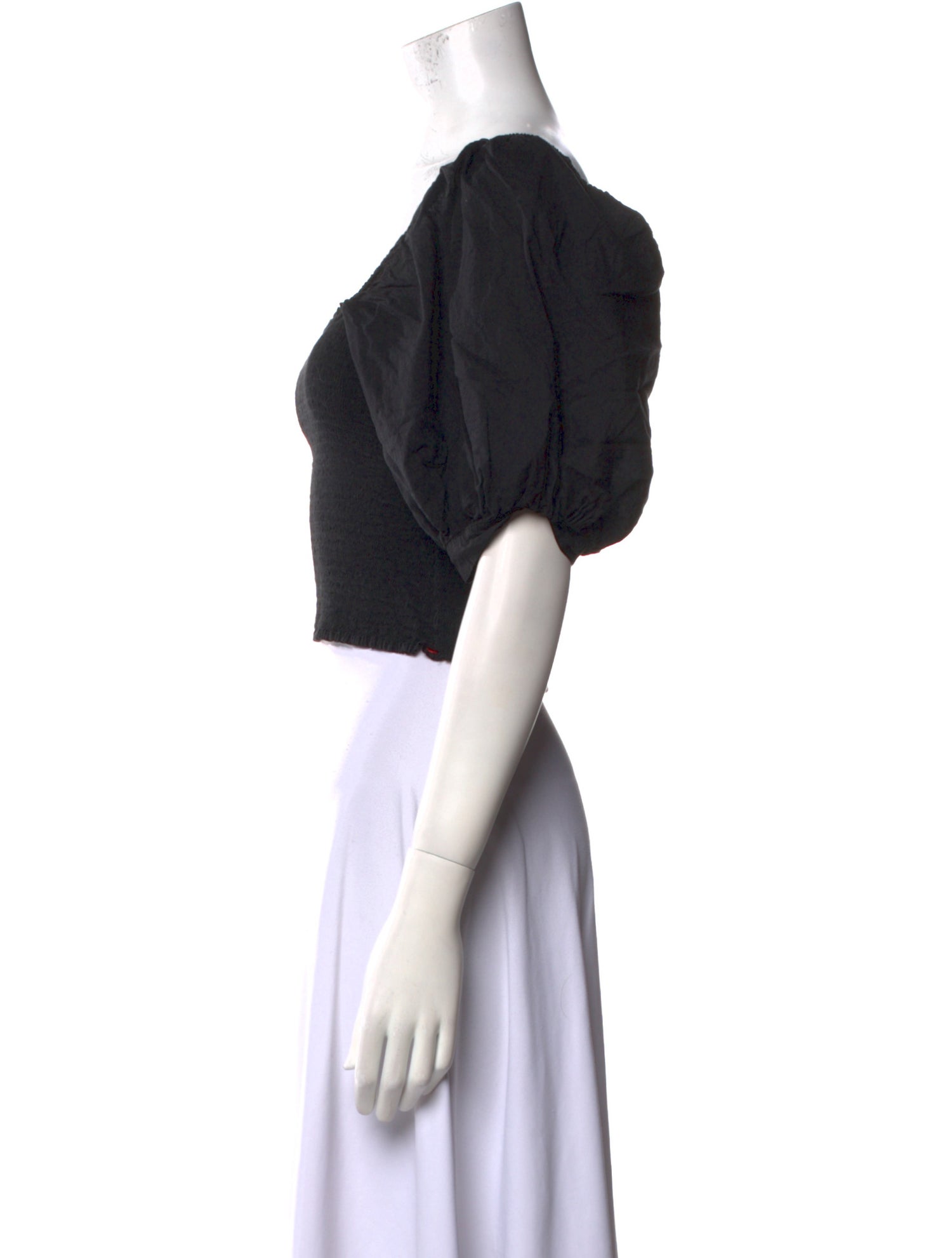 Xirena Square Neckline Short Sleeve Crop Top