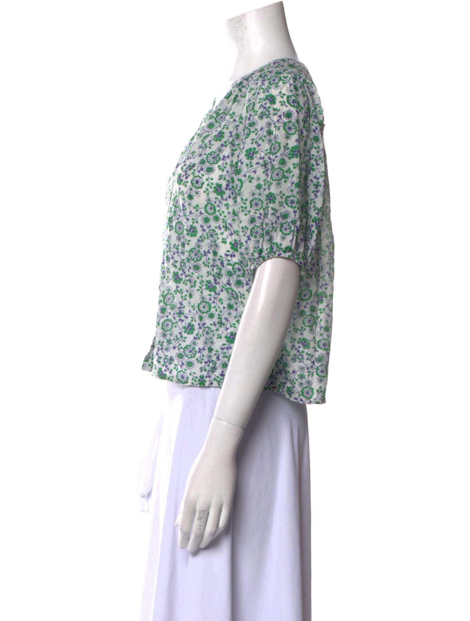 Xirena Floral Print V-Neck Blouse