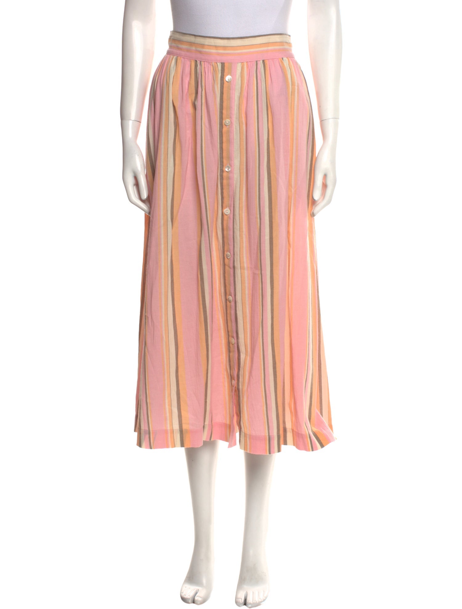 Xirena Striped Midi Length Skirt