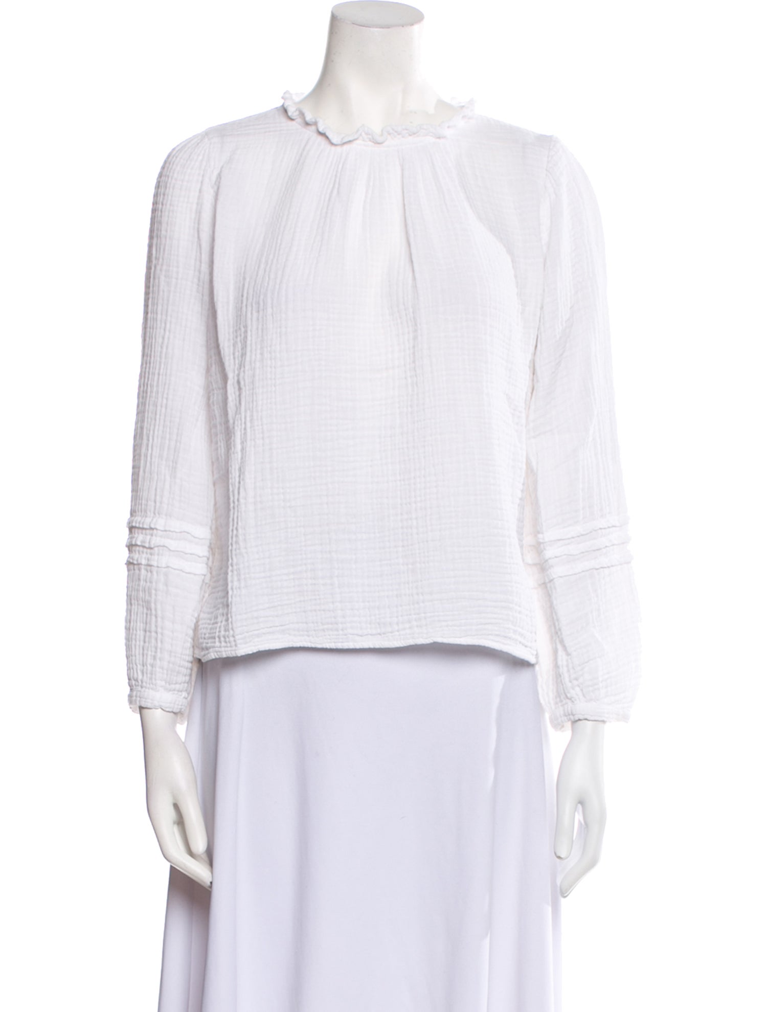 Xirena Mock Neck Three-Quarter Sleeve Blouse