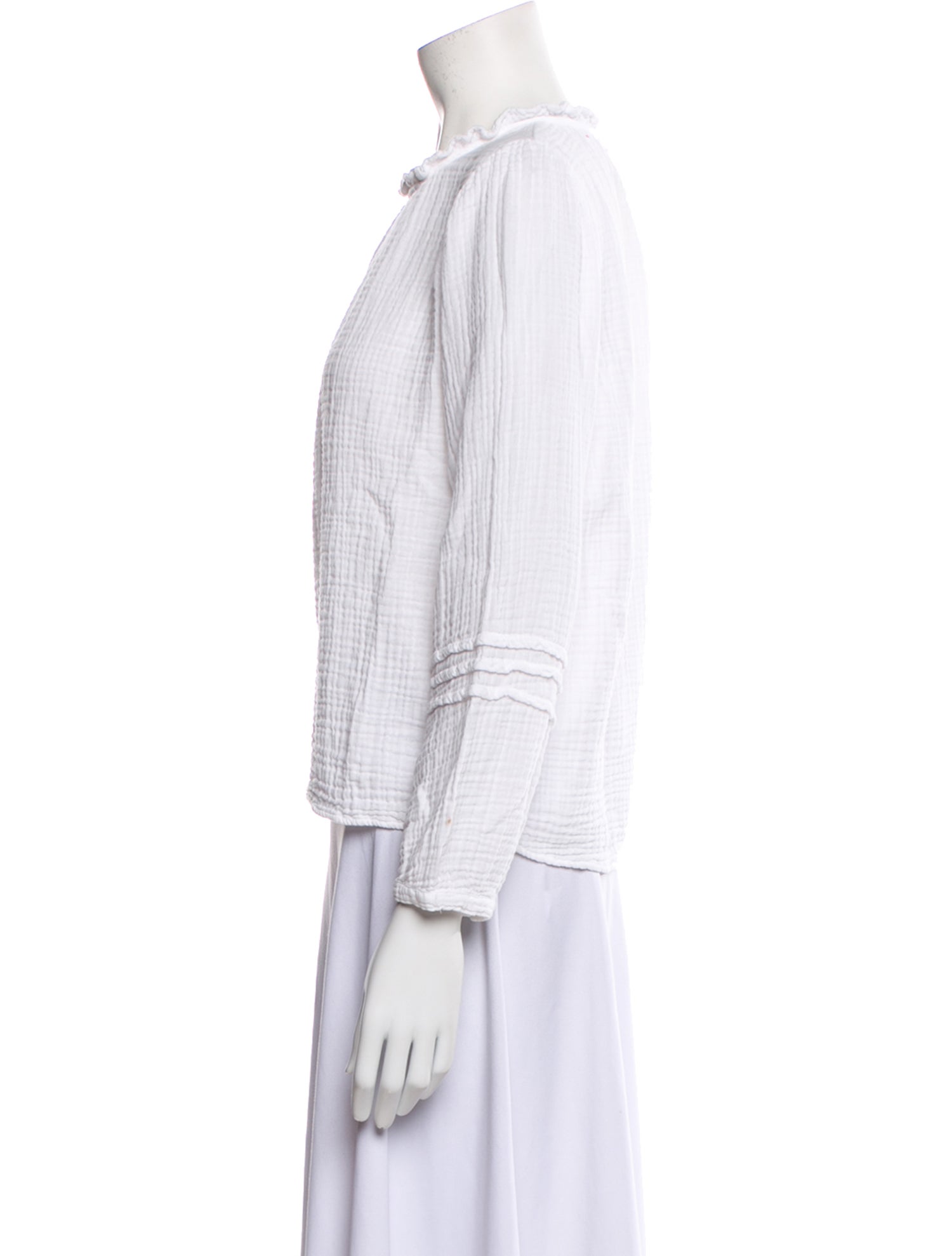 Xirena Mock Neck Three-Quarter Sleeve Blouse