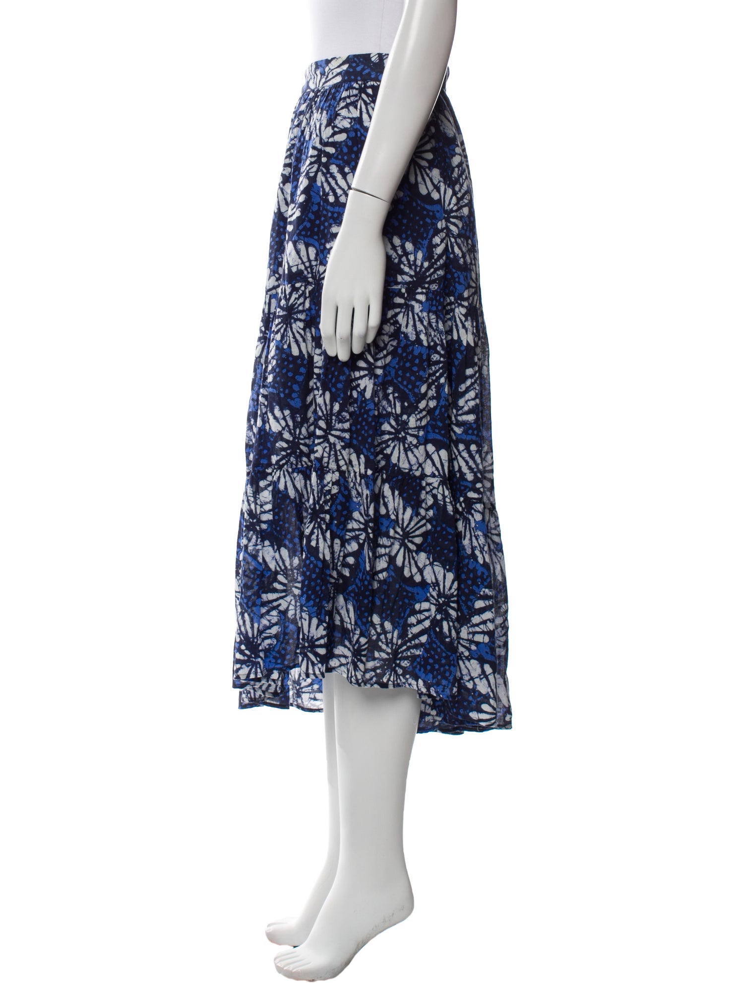 Xirena Floral Print Midi Length Skirt