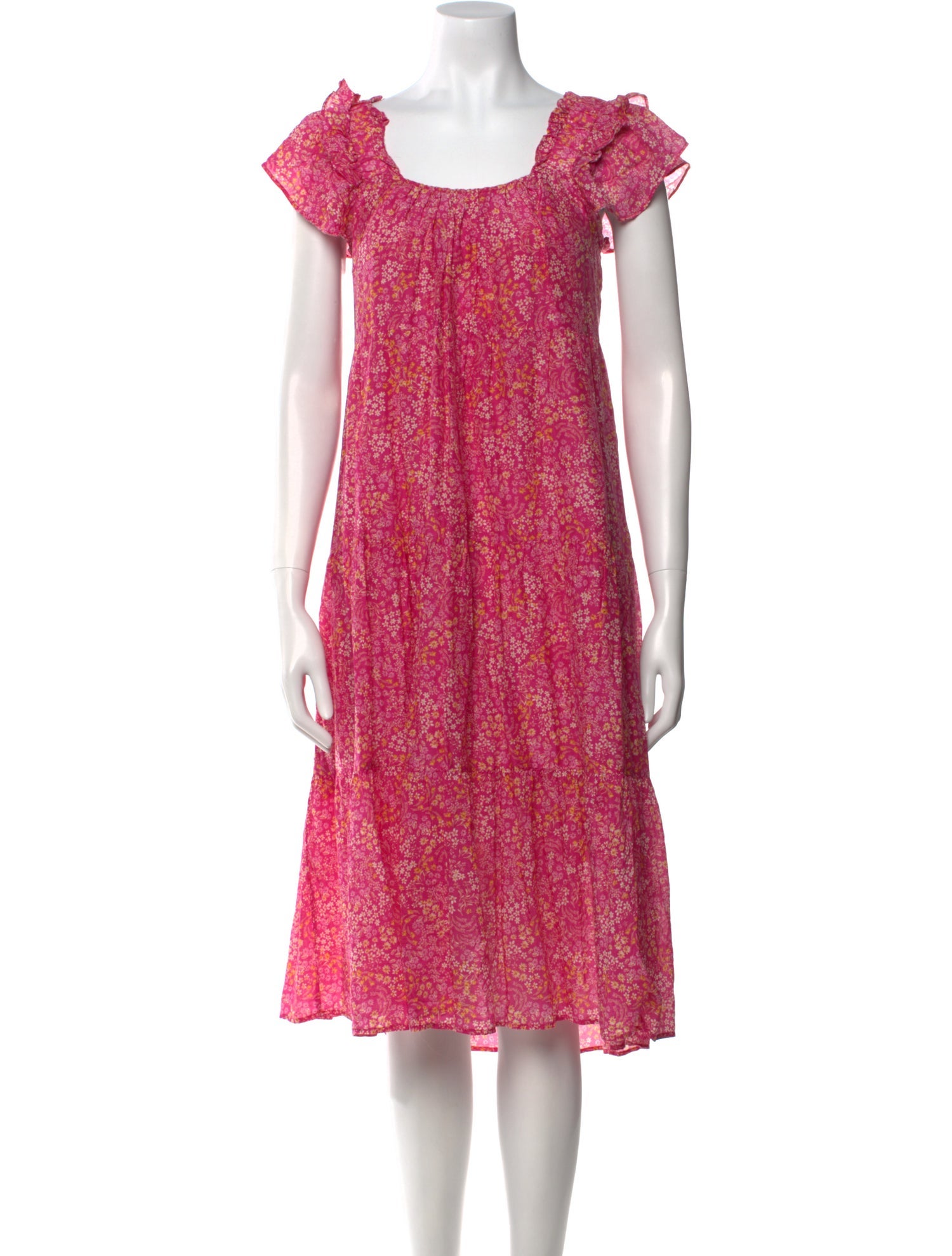 Xirena Floral Print Midi Length Dress