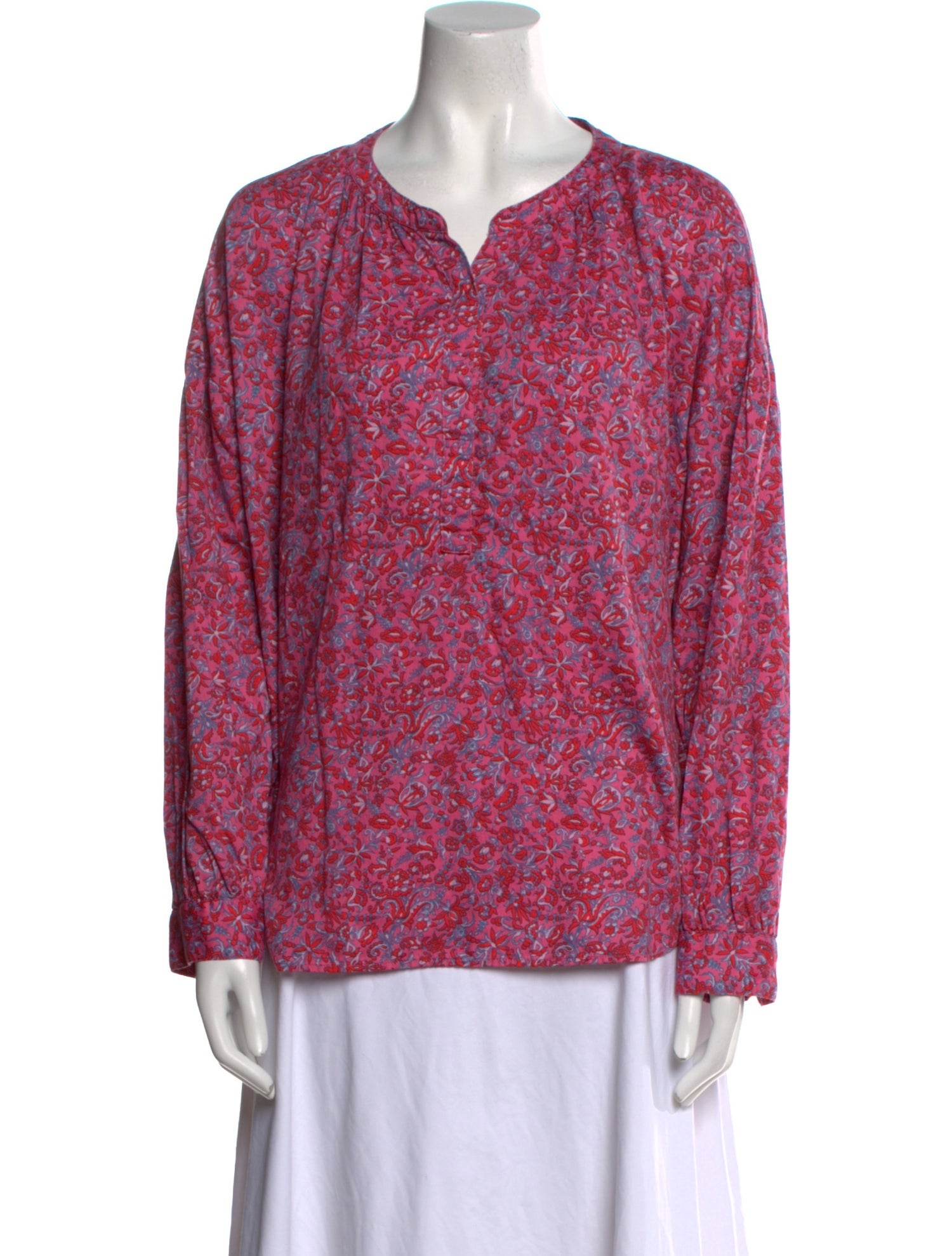 Xirena Floral Print V-Neck Blouse