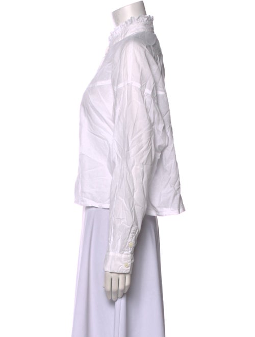 Xirena Mock Neck Long Sleeve Button-Up Top