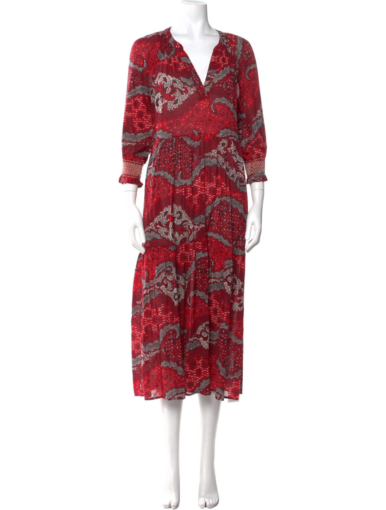 Xirena Paisley Print Long Dress