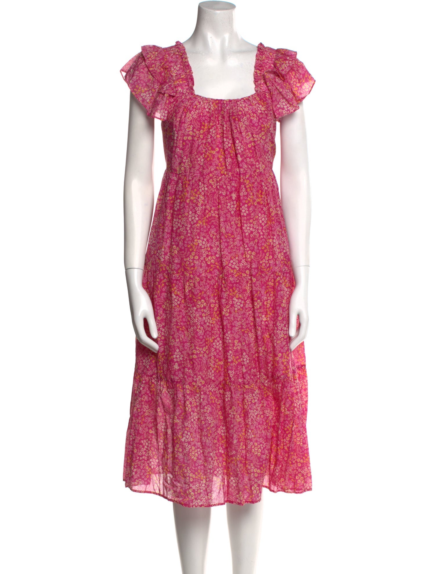 Xirena Floral Print Midi Length Dress