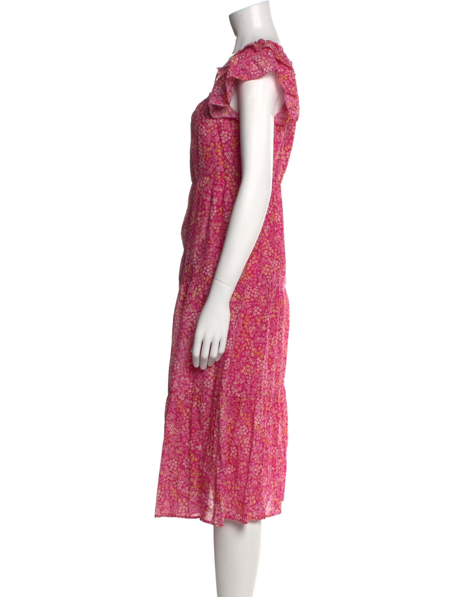 Xirena Floral Print Midi Length Dress